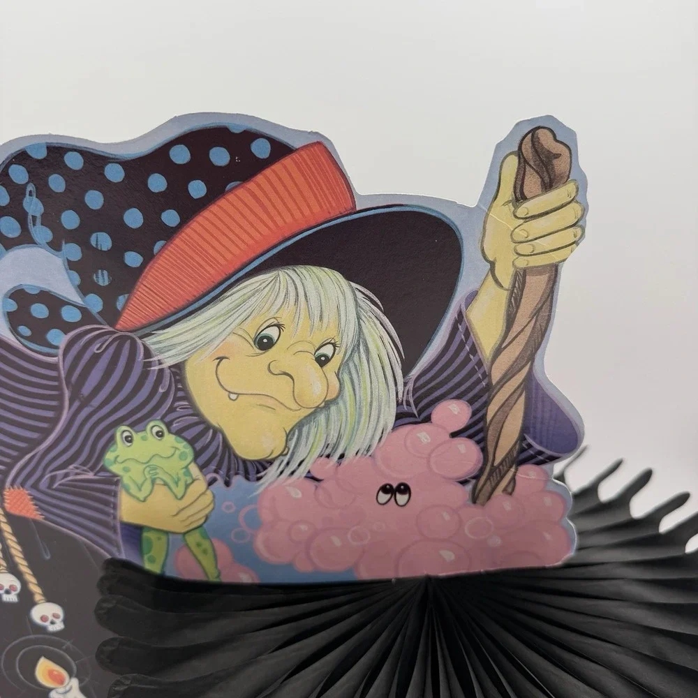 Vintage Witch Potion Cauldron Brew Witches Diecut Honeycomb Halloween Decor 1987
